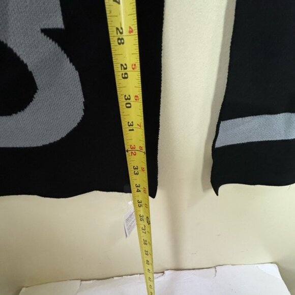 Lululemon NEW Logo Knit Merino Wool Scarf Wrap Long Cozy Warm Rare Black Gray - Picture 14 of 16